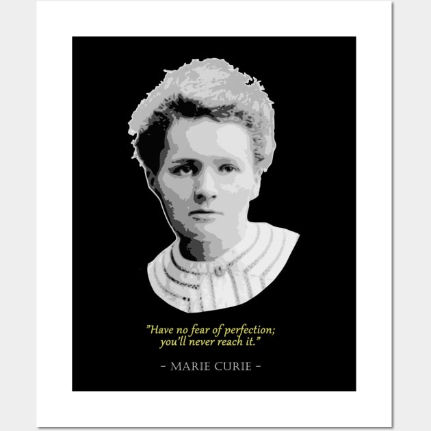 Marie Curie Quote Wall Art by Nerd_art